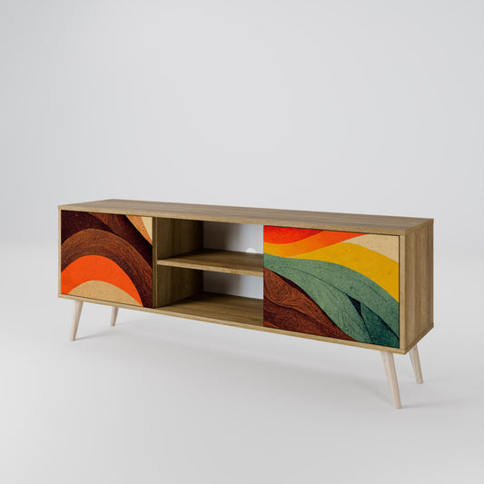 Mobile TV a 2 ante COLORFUL STRANDS in effetto rovere
