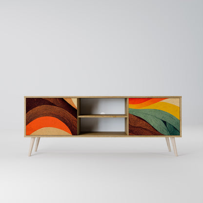 Mobile TV a 2 ante COLORFUL STRANDS in effetto rovere