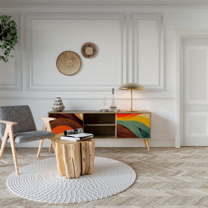 Mobile TV a 2 ante COLORFUL STRANDS in effetto rovere