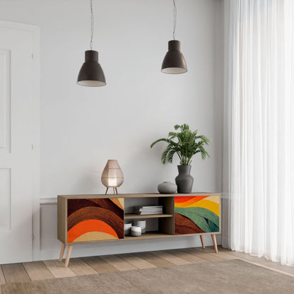 Mobile TV a 2 ante COLORFUL STRANDS in effetto rovere