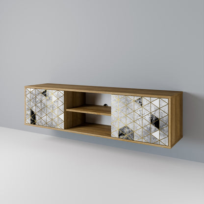 Mobile TV ASHEN ARIA a 2 ante in effetto rovere