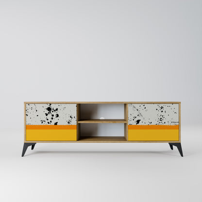 Mobile TV a 2 ante DYED BY ORANGE in effetto rovere