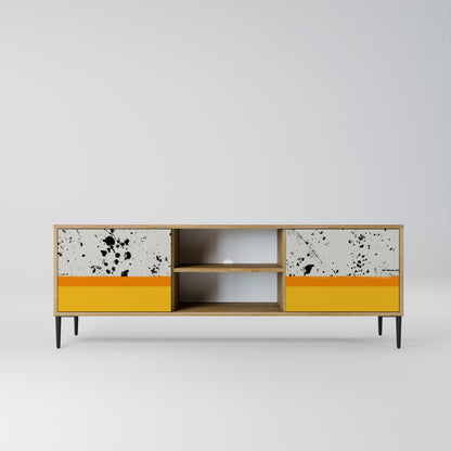 Mobile TV a 2 ante DYED BY ORANGE in effetto rovere