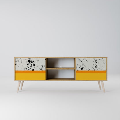 Mobile TV a 2 ante DYED BY ORANGE in effetto rovere