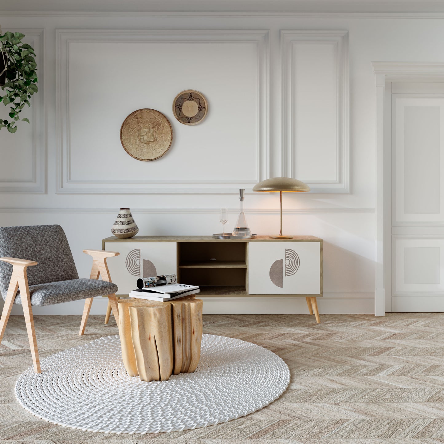 Mobile TV a 2 ante HARMONY ESSENCE in effetto rovere