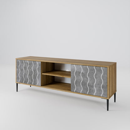 Mobile TV WAVES OF CONCRETE a 2 ante in effetto rovere