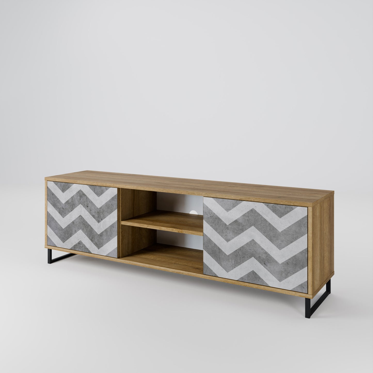 Mobile TV TOUGH ZIG ZAG a 2 ante in effetto rovere