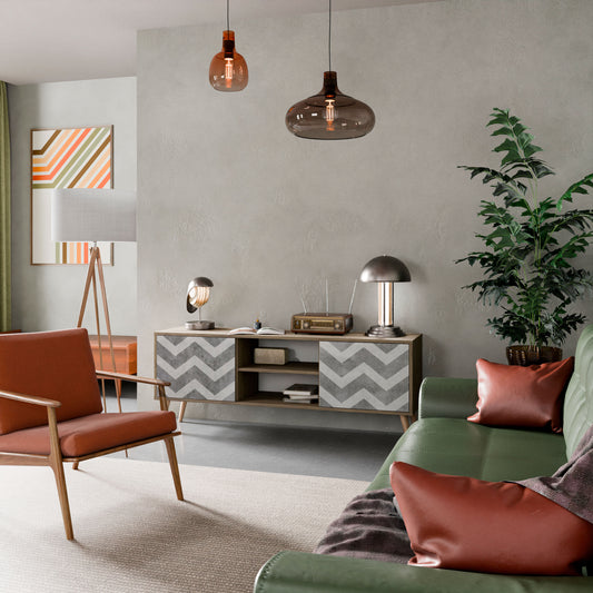 Mobile TV TOUGH ZIG ZAG a 2 ante in effetto rovere