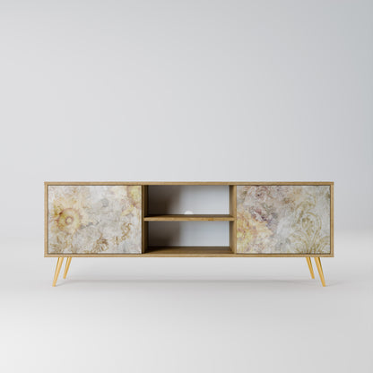 SUNFLOWER BLUR 2-Door TV Stand in Oak Effect