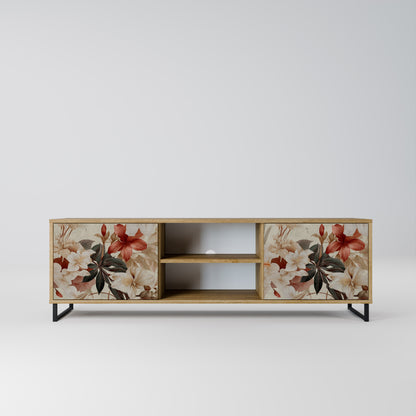 Mobile TV a 2 ante PETAL HARMONY in effetto rovere