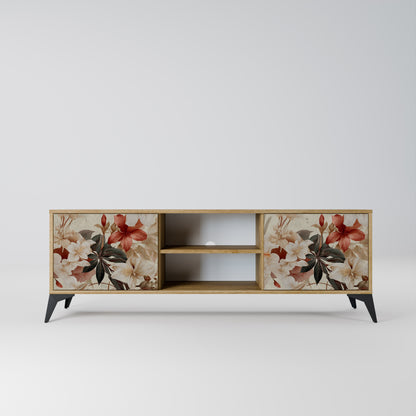 Mobile TV a 2 ante PETAL HARMONY in effetto rovere