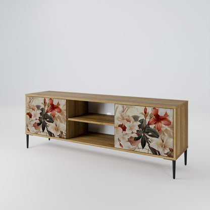 Mobile TV a 2 ante PETAL HARMONY in effetto rovere