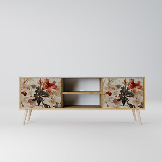 Mobile TV a 2 ante PETAL HARMONY in effetto rovere