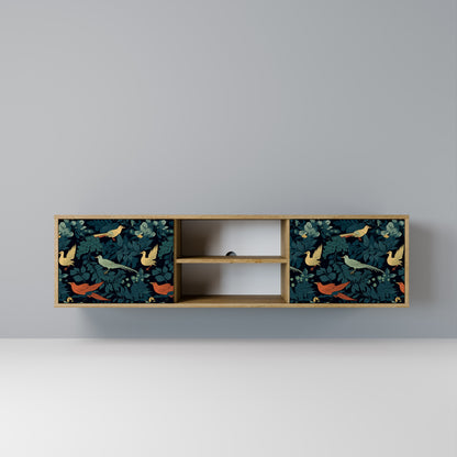 Mobile TV FOWL ORNAMENT a 2 ante in effetto rovere