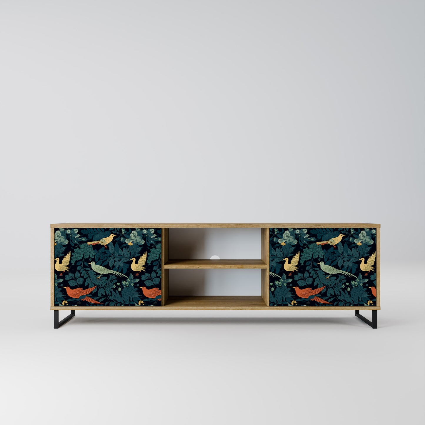 Mobile TV FOWL ORNAMENT a 2 ante in effetto rovere