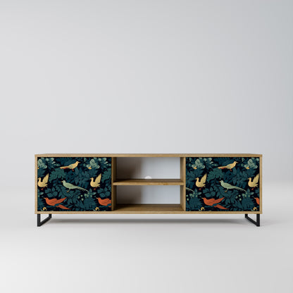 Mobile TV FOWL ORNAMENT a 2 ante in effetto rovere