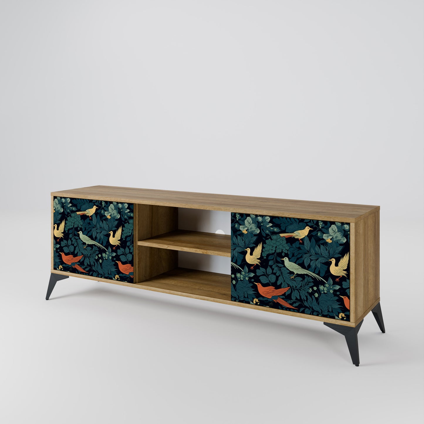 Mobile TV FOWL ORNAMENT a 2 ante in effetto rovere