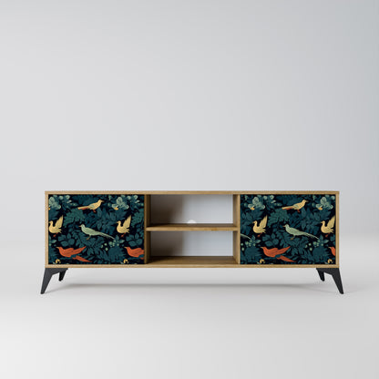 Mobile TV FOWL ORNAMENT a 2 ante in effetto rovere