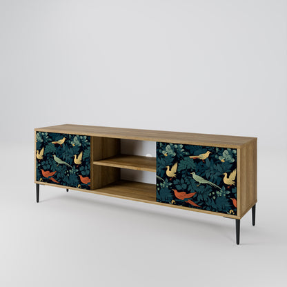 Mobile TV FOWL ORNAMENT a 2 ante in effetto rovere