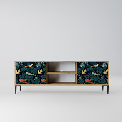 Mobile TV FOWL ORNAMENT a 2 ante in effetto rovere
