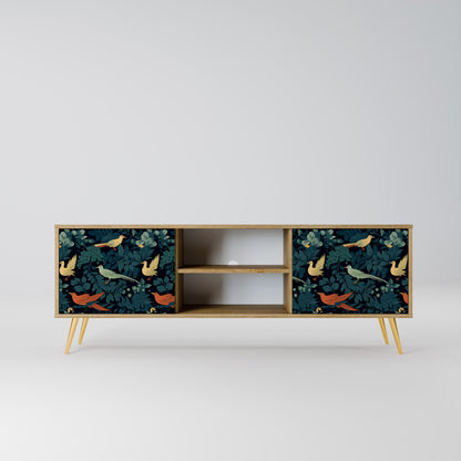 Mobile TV FOWL ORNAMENT a 2 ante in effetto rovere