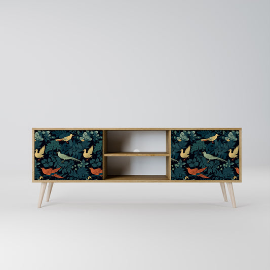 Mobile TV FOWL ORNAMENT a 2 ante in effetto rovere