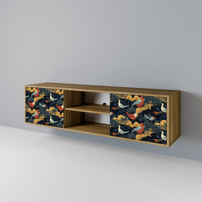 FOWLY DAZE 2-Door TV Stand in Oak Effect