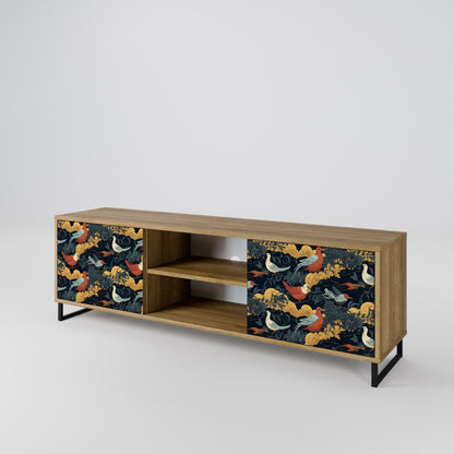 FOWLY DAZE 2-Door TV Stand in Oak Effect