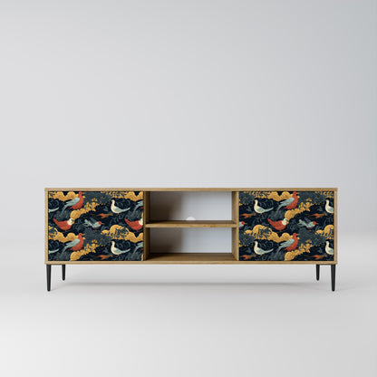 FOWLY DAZE 2-Door TV Stand in Oak Effect