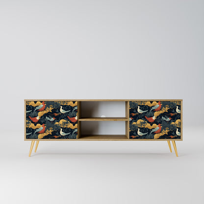 FOWLY DAZE 2-Door TV Stand in Oak Effect
