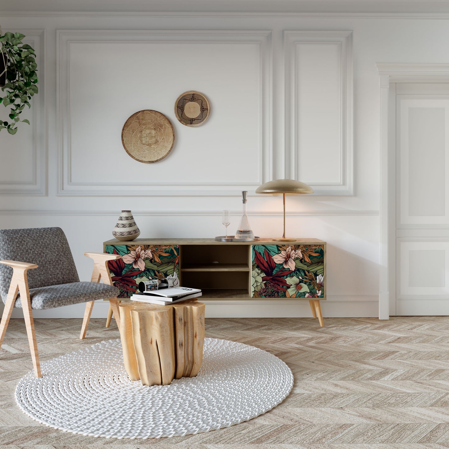 Mobile TV BOTANICAL EMERGENCE a 2 ante in effetto rovere