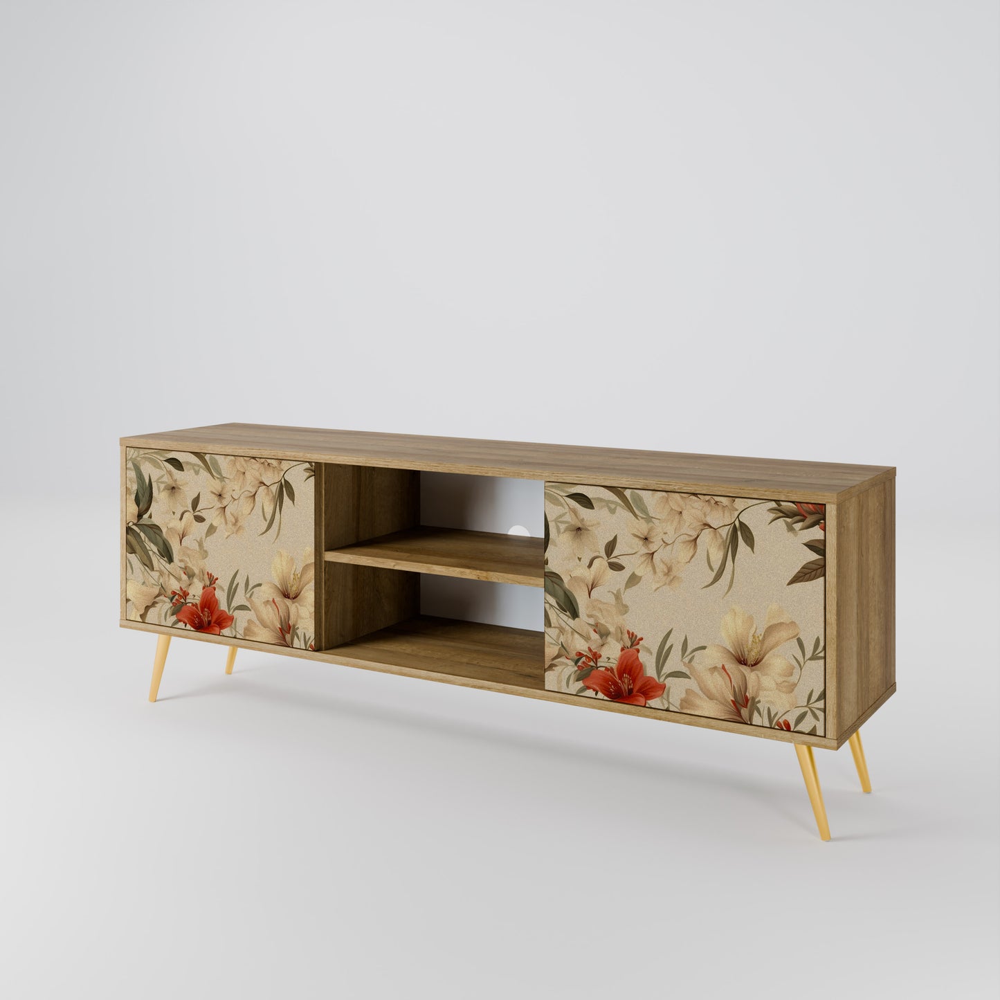 Mobile TV BLOOMING HARMONY a 2 ante in effetto rovere