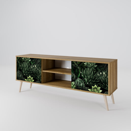 Mobile TV SUCCULENT JUNGLE a 2 ante in effetto rovere