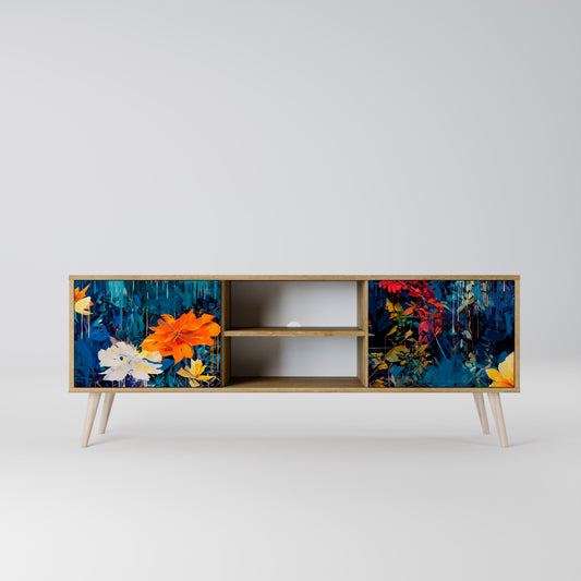 Mobile TV a 2 ante MIDNIGHT BLOSSOM in effetto rovere