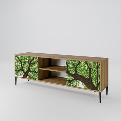 WILDERNESS DASH 2-Door TV Stand in Oak Effect