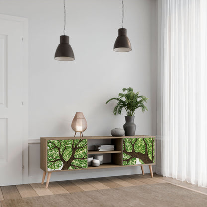 WILDERNESS DASH 2-Door TV Stand in Oak Effect