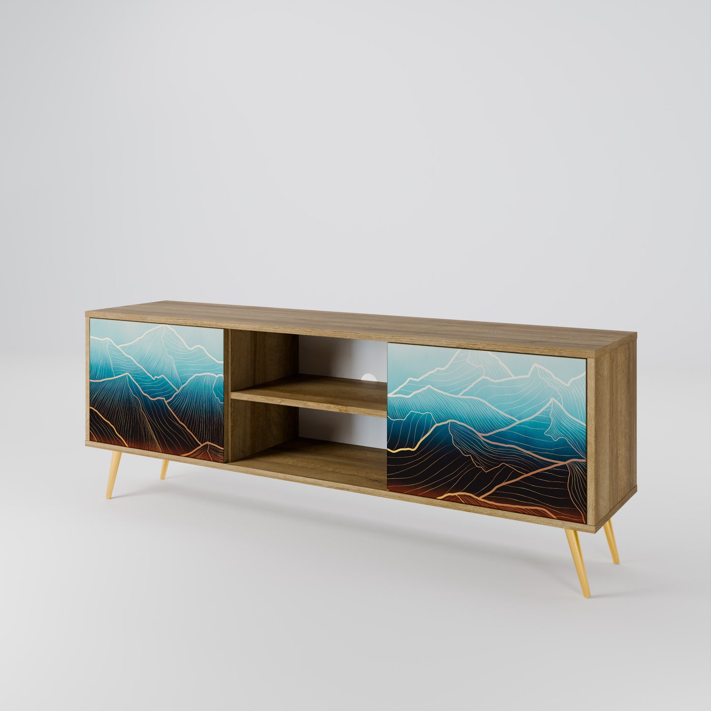 Mobile TV LUNAR SECRETS a 2 ante in effetto rovere