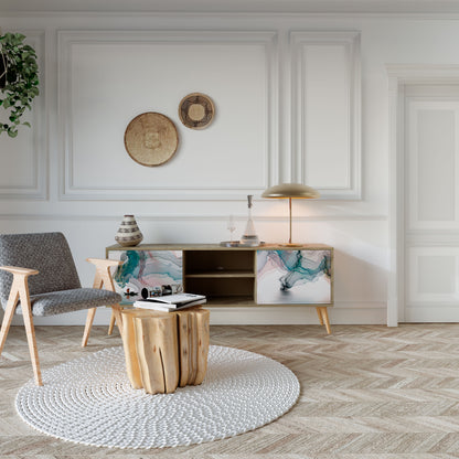 Mobile TV VELVET CROSSING a 2 ante effetto rovere