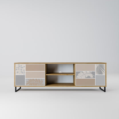Mobile TV a 2 ante TROPICAL SHAPES in effetto rovere