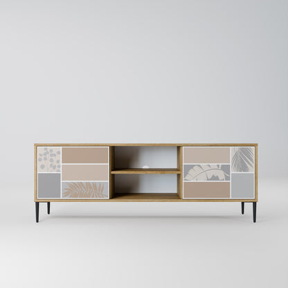 Mobile TV a 2 ante TROPICAL SHAPES in effetto rovere