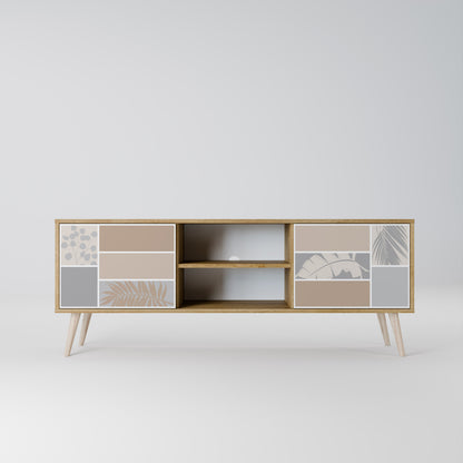 Mobile TV a 2 ante TROPICAL SHAPES in effetto rovere