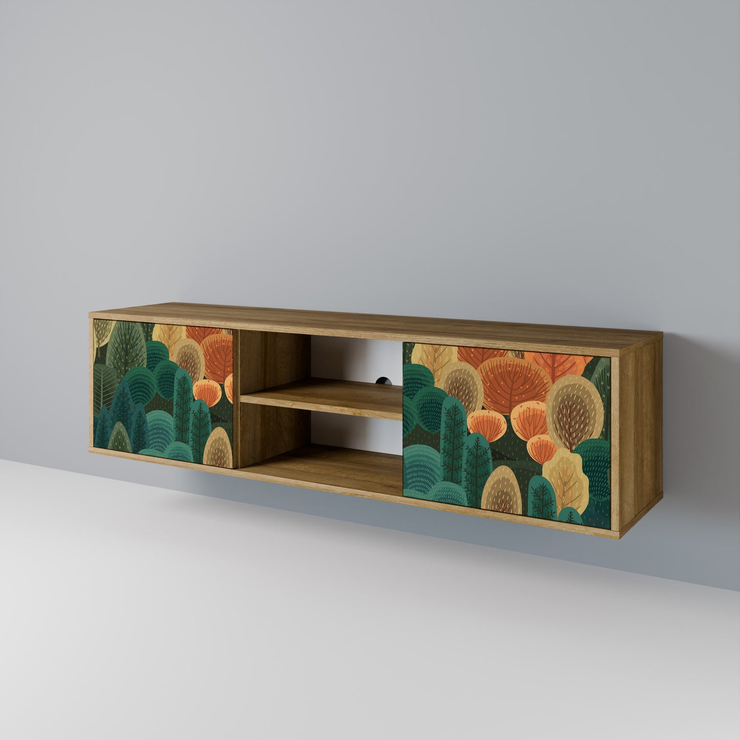 Mobile TV AUTUMN KALEIDOSCOPE a 2 ante in effetto rovere