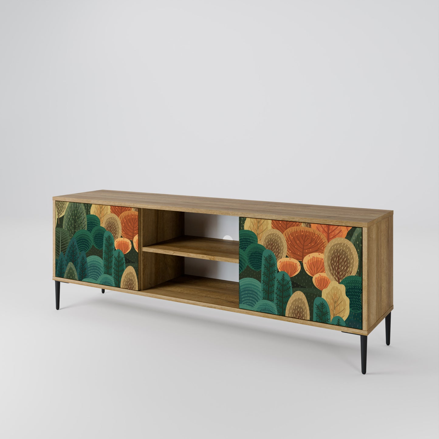 Mobile TV AUTUMN KALEIDOSCOPE a 2 ante in effetto rovere