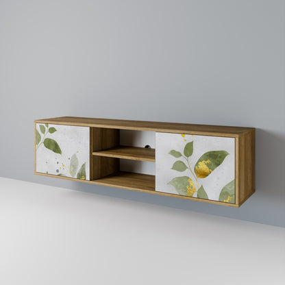 Mobile TV ELEGANT BOTANICS a 2 ante effetto rovere