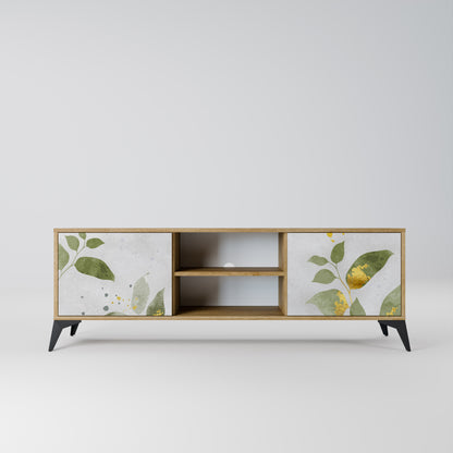 Mobile TV ELEGANT BOTANICS a 2 ante effetto rovere