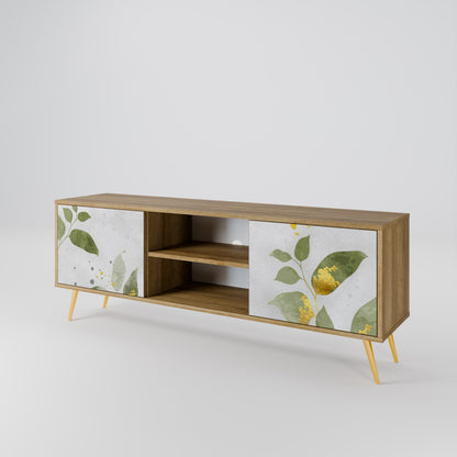 Mobile TV ELEGANT BOTANICS a 2 ante effetto rovere
