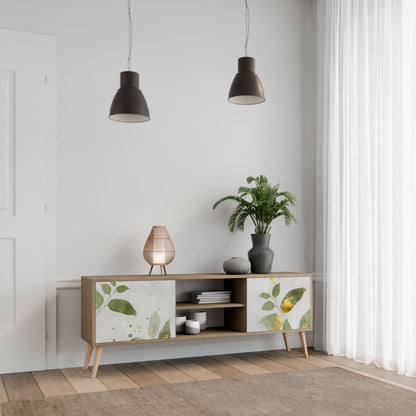 Mobile TV ELEGANT BOTANICS a 2 ante effetto rovere