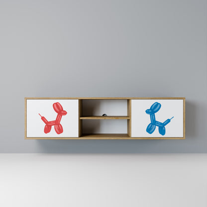 CHILDHOOD MEMORY 2-Door TV Stand in Oak Effect