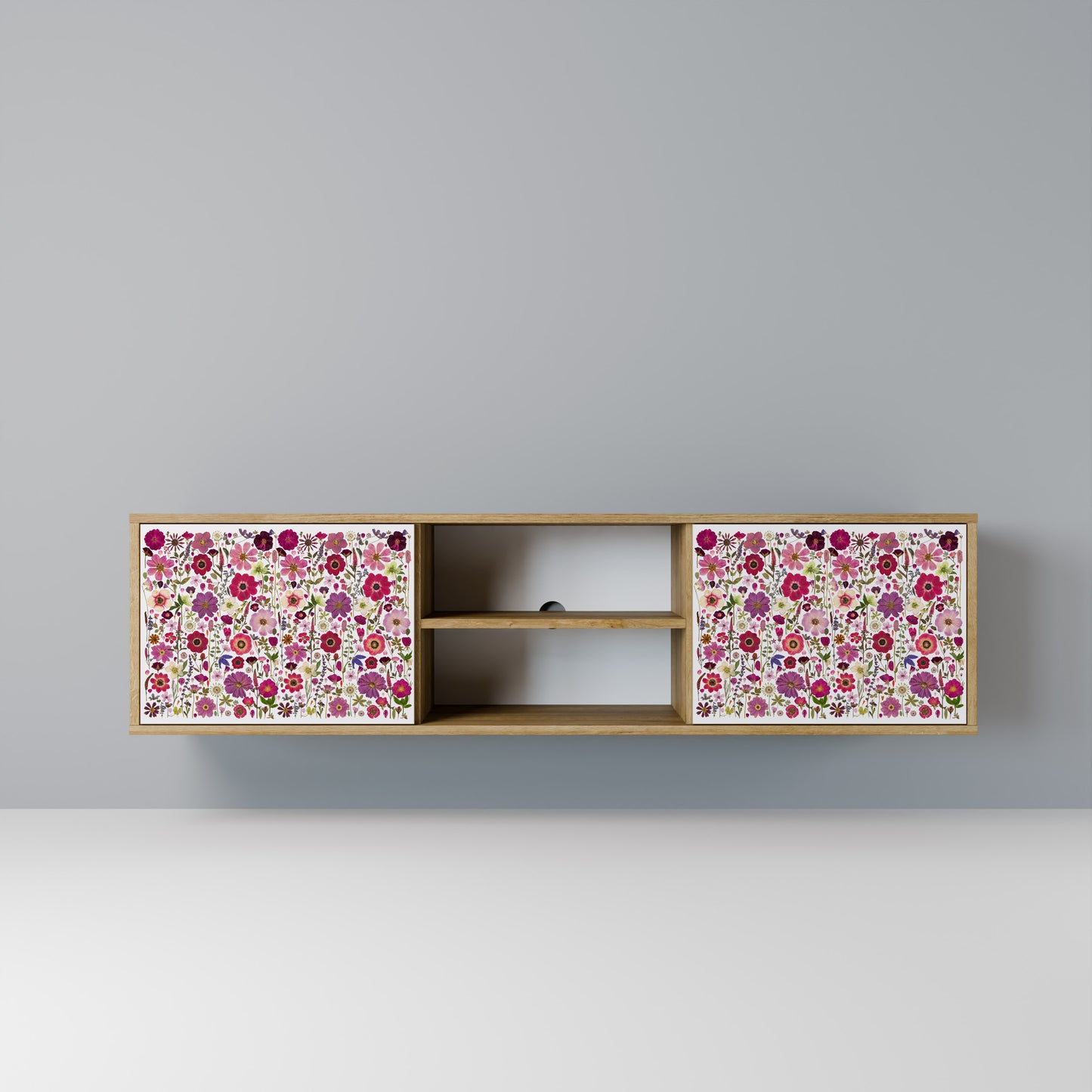 PETAL GARDEN Mobile TV a 2 Ante in Effetto Rovere