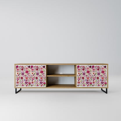 PETAL GARDEN Mobile TV a 2 Ante in Effetto Rovere